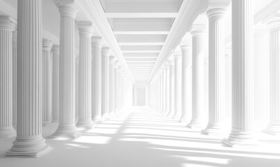 Obraz premium Rows of three dimensional columns