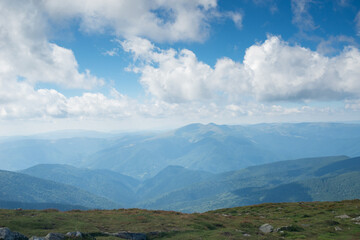 mountains and clouds
