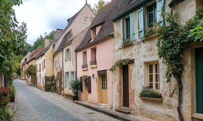 Obraz premium Row house in french village