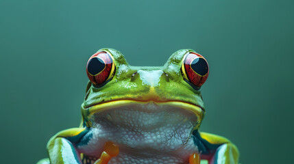 Monochrome Frog Isolated on Pure Background