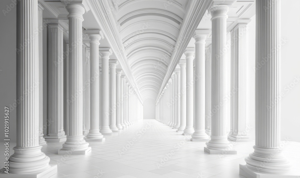 Poster rows of three dimensional columns
