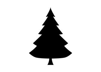 クリスマスツリーのシンプルなイラスト、ベクター素材01
