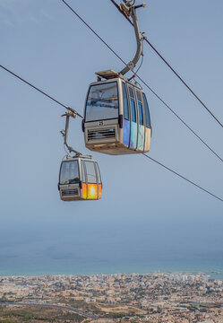 cable car from benalmadena to the top up in the nearby hills