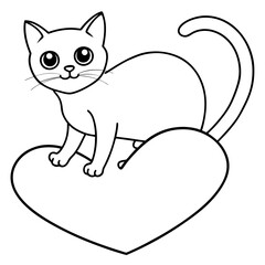 cat with heart