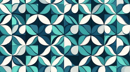   A wallpaper featuring a blue and white color scheme, adorned with a central design and a repeating pattern