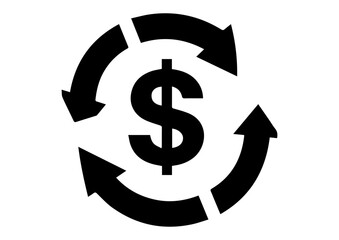 recycle cash logo vector illustration