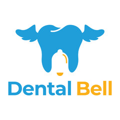 dental bell flat minimalist logo design