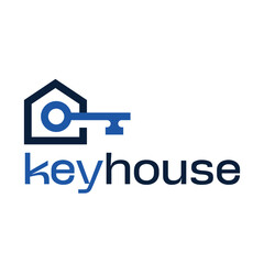 key house flat minimalist logo design