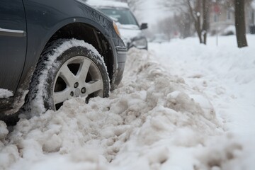 Unexpected winter snowfall: onset of winter as sudden snow blankets landscape, focusing on challenges, disruptions it brings to daily life, from transportation issues to adapting to cold.