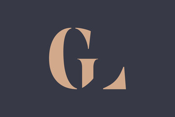 Abstract letter GL logo. This logo icon incorporate with abstract shape in the creative way.  © Mahamud