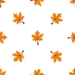 Seamless vector pattern with herbal elements. Colorful autumn leaves. Decorative texture for surface design.