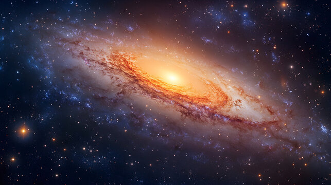 universo y exploracion una galaxia andromeda brillante llena de estrellas en el cosmos en el espacio exterior fascinante