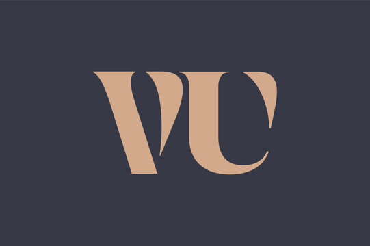 Abstract letter VU logo. This logo icon incorporate with abstract shape in the creative way. 