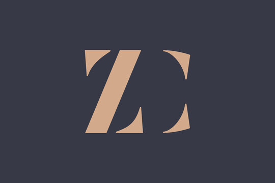 Abstract letter ZC logo. This logo icon incorporate with abstract shape in the creative way. 
