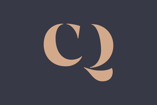 Abstract letter CQ logo. This logo icon incorporate with abstract shape in the creative way. 