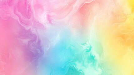 Abstract pastel rainbow liquid marble texture background with swirls and waves for design. Holographic psychedelic pattern vector. Neon color glitch effect. , banner, wallpaper