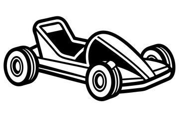 Go Kart Vector Illustration - Line Art Design for Creative Projects