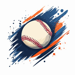 Illustration of a baseball ball. Sports. Baseball.