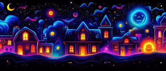 Vibrant 3D Illustration of a Captivating Night Scene