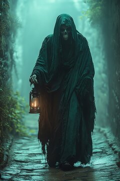 Sensenmann mit Laterne