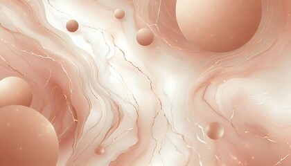 Fototapeta premium Rose Gold Marble with White Veins,generative ai 