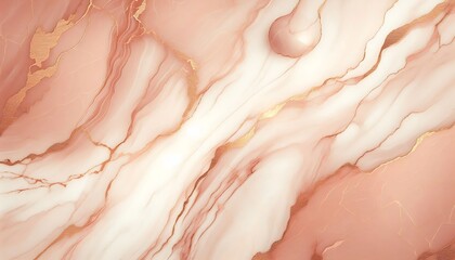 Fototapeta premium Rose Gold Marble with White Veins,generative ai 