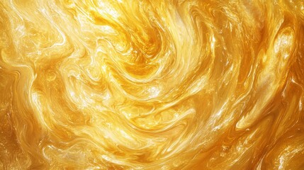 bstract swirling golden vortex, resembling liquid light or a cosmic nebula in warm gold and amber tones