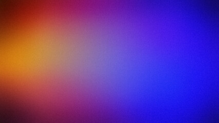 A vibrant abstract gradient featuring rich tones of blue, purple, orange, and red, with a grainy texture, ideal for 4K backgrounds and creative designs