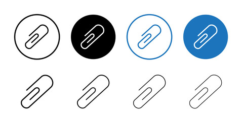 Clip icon Black and white outline vector