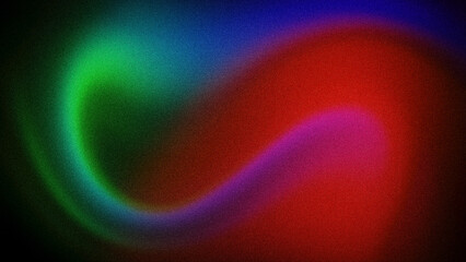 A vibrant abstract gradient featuring a dynamic blend of red, green, purple, and blue hues with a grainy texture. Ideal for vertical backgrounds, wallpapers, and banners