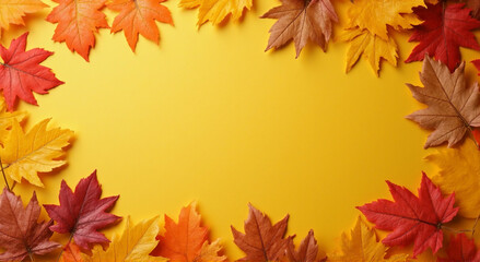 autumn leaves frame