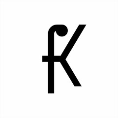 Obraz premium Simple classic FK initial letter logo design.