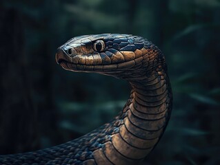 Fototapeta premium Vivid Serpent in the Wilderness