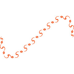 Decorative Wavy Aesthetic Abstract Line Art Elements