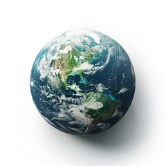 earth globe on white