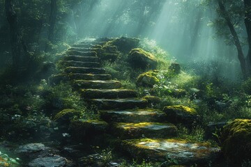 Enigmatic stairs: A captivating and exclusive staircase shrouded in mystery, featuring intricate details and hidden stories, adding an air of secrecy and sophistication to its design.