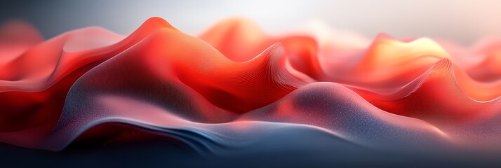 Obraz premium a red and white wave background