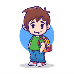 Boy With Lazy Face Illustration