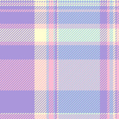 Surface pattern texture check, brazil textile tartan fabric. Aged plaid seamless vector background in indigo and light colors.