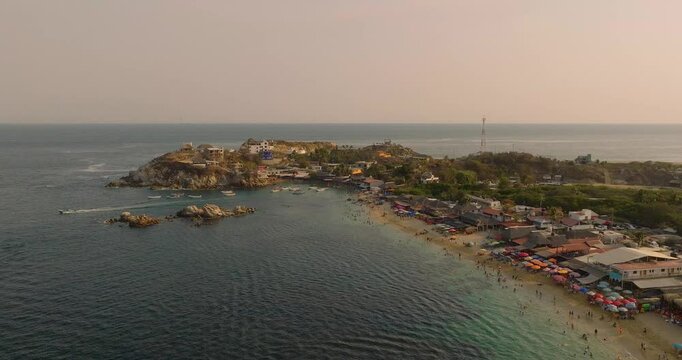 Atardecer en playa San Agust&iacute;n Huatulco Oaxaca