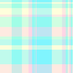 Group check textile vector, reel fabric seamless pattern. Design tartan texture plaid background in light and teal colors.
