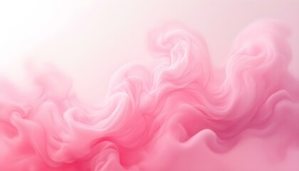 Fototapeta premium Subtle Pink Smoke Rising on White Background: A Romantic and Peaceful Backdrop