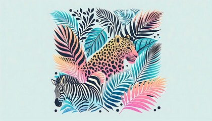 Fototapeta premium Animal Print with a Twist,generative ai