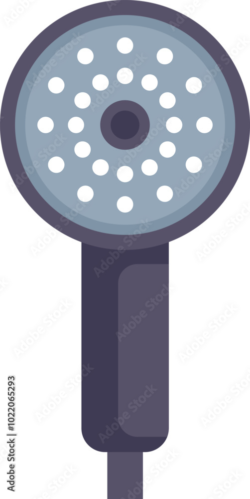 Poster simple icon of a shower head with multiple nozzles for a comfortable shower experience