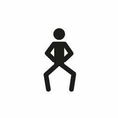  dancing stick man on isolated white background