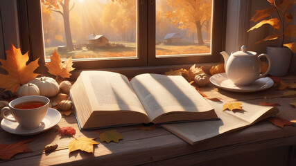 coffee and book