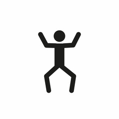  dancing stick man on isolated white background