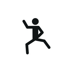  dancing stick man on isolated white background