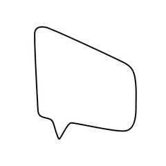 Fototapeta premium hand drawn speech bubble line