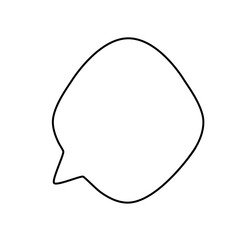 hand drawn speech bubble line